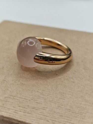 Bague 53 Pomellato Luna - Bague en or rose 18 ct et quartz rose 58 Facettes CV-0039