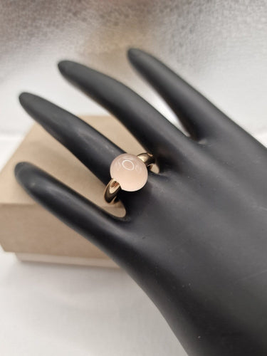 Bague 53 Pomellato Luna - Bague en or rose 18 ct et quartz rose 58 Facettes CV-0039