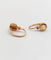 Boucles d'oreilles Dormeuses anciennes en or rose 18k avec perles et diamants 58 Facettes A07009