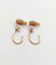 Boucles d'oreilles Dormeuses anciennes en or rose 18k avec perles et diamants 58 Facettes A07009
