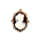 Pendentif Broche-pendentif camée sur agate en or 18K et diamants 58 Facettes LMB-321