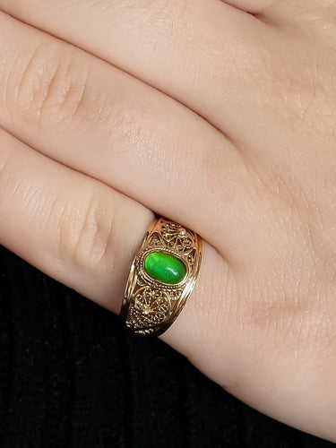 Bague 50 Sultan - Bague en or jaune 18 carats calcédoine 58 Facettes BO/220027 NSS