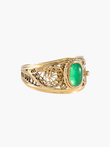 Bague 50 Sultan - Bague en or jaune 18 carats calcédoine 58 Facettes BO/220027 NSS