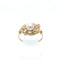 Bague 56.5 Bague Art nouveau en or jaune 750 avec perle blanche et saphirs blancs 58 Facettes 434751