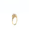 Bague 56.5 Bague Art nouveau en or jaune 750 avec perle blanche et saphirs blancs 58 Facettes 434751