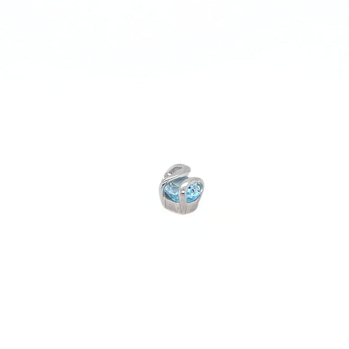 Pendant Pendant - Oval aquamarine in 18-carat white gold 58 Facettes 434731