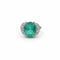 Bague 50 Bague en or blanc 18 carats à émeraude de Colombie 5,12 ct et diamants 58 Facettes 1.0001333/3