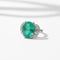 Bague 50 Bague en or blanc 18 carats à émeraude de Colombie 5,12 ct et diamants 58 Facettes 1.0001333/3