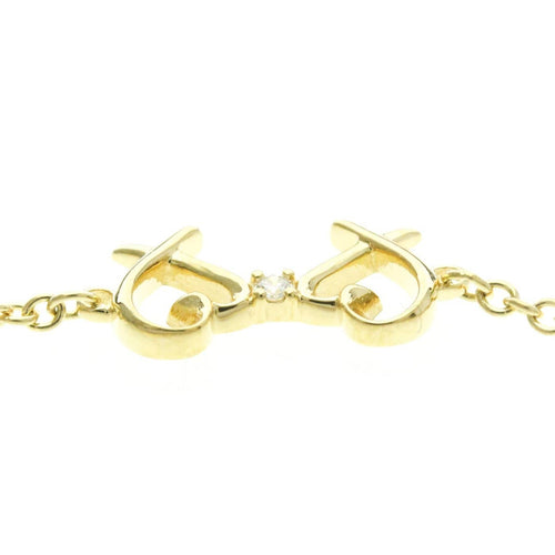Bracelet Tiffany & Co. Paloma Picasso - Bracelet Double Loving Heart en or jaune et diamants 58 Facettes nhevikm6nz
