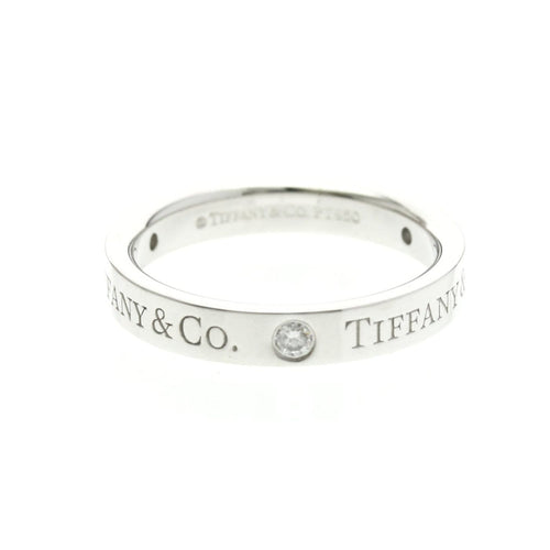 Bague 48 Tiffany & Co. - Bague Flat Ring en platine diamants 58 Facettes x23wegfe6t