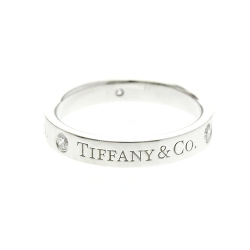Bague 48 Tiffany & Co. - Bague Flat Ring en platine diamants 58 Facettes x23wegfe6t