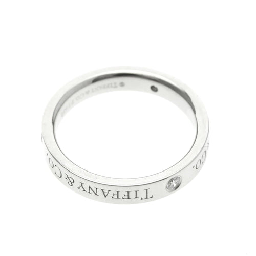 Bague 48 Tiffany & Co. - Bague Flat Ring en platine diamants 58 Facettes x23wegfe6t