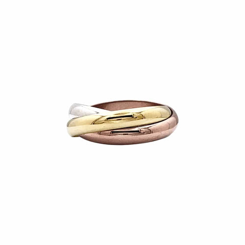 Bague 56 Bague Cartier, "Trinity", trois ors. 58 Facettes 35433