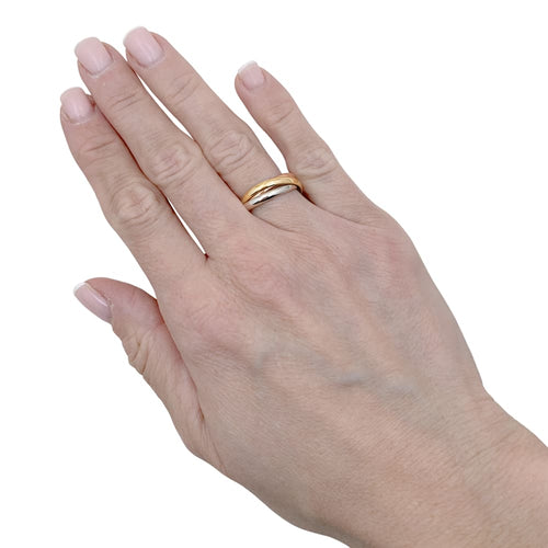 Bague 56 Bague Cartier, "Trinity", trois ors. 58 Facettes 35433