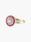 Bague Bague Art déco cible en or jaune 18 carats, diamants et rubis 58 Facettes BO/220012