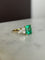 Bague 54 Bague en or jaune 18K avec émeraude colombienne et diamants 58 Facettes 259