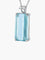 Collier Or Blanc / Aigue-marine Collier - Pendentif en or blanc 18 carats, aigue-marine et diamants 58 Facettes BO/220024COL