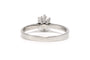 Bague 52 Bague contemporaine en or blanc 18 carats avec diamant taille brillant 58 Facettes 23721