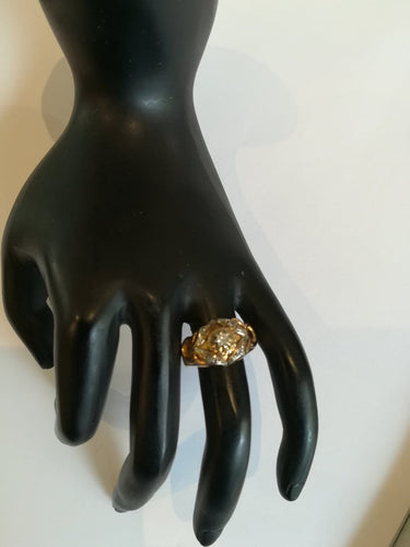 Bague 54 Bague ancienne trois ors 18 ct avec diamants 58 Facettes 00923