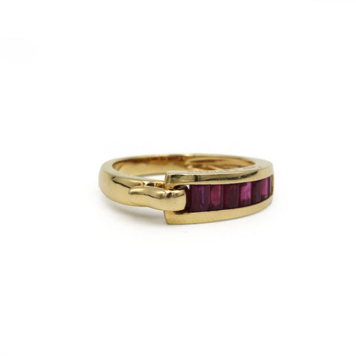 Bague 55 Guy Laroche - Bague en or jaune 750 sertie de rubis 58 Facettes 260110R