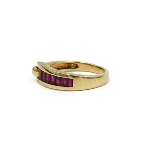 Bague 55 Guy Laroche - Bague en or jaune 750 sertie de rubis 58 Facettes 260110R
