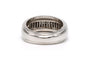 Bague 55 Bague contemporaine en or blanc 18 carats et diamants taille brillant 58 Facettes 23715