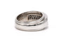 Bague 55 Bague contemporaine en or blanc 18 carats et diamants taille brillant 58 Facettes 23715