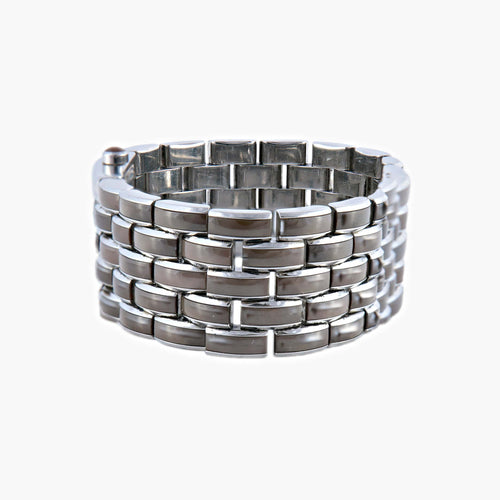 Montre Chaumet Khésis - Montre manchette en acier, diamants 58 Facettes BO/140013