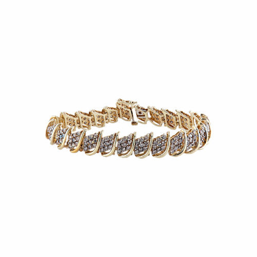 Bracelet Savage - Bracelet en or jaune et diamants 58 Facettes BO/220070