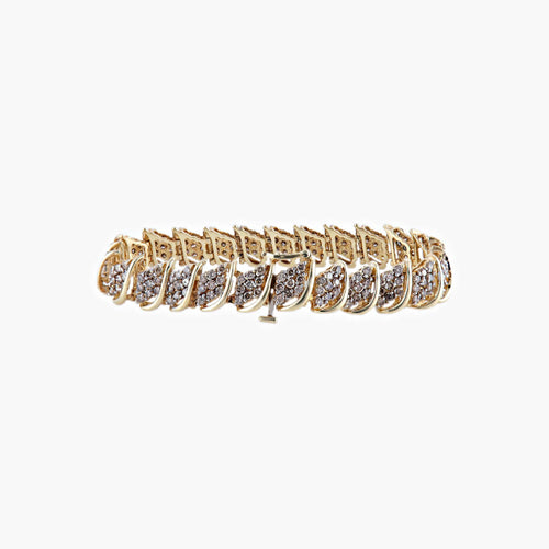 Bracelet Savage - Bracelet en or jaune et diamants 58 Facettes BO/220070