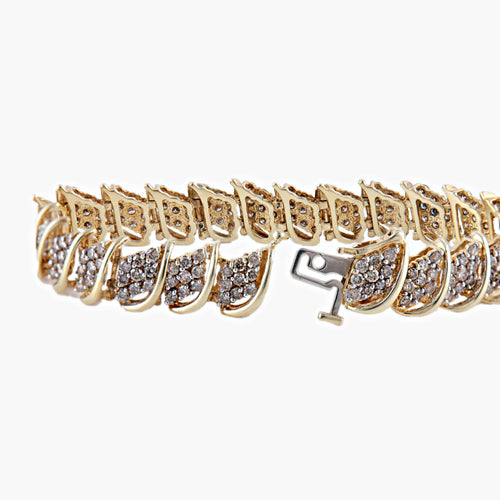 Bracelet Savage - Bracelet en or jaune et diamants 58 Facettes BO/220070