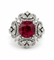 Pendentif Bague transformable en pendentif en or blanc 18 carats, diamants et rubis 58 Facettes 90764-ac12597