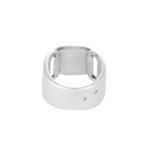 Bague 50 Hermès - Gaëtan de PERCIN - Modèle Médor - Bague en argent et pierre de lune. 58 Facettes 58FC52-3