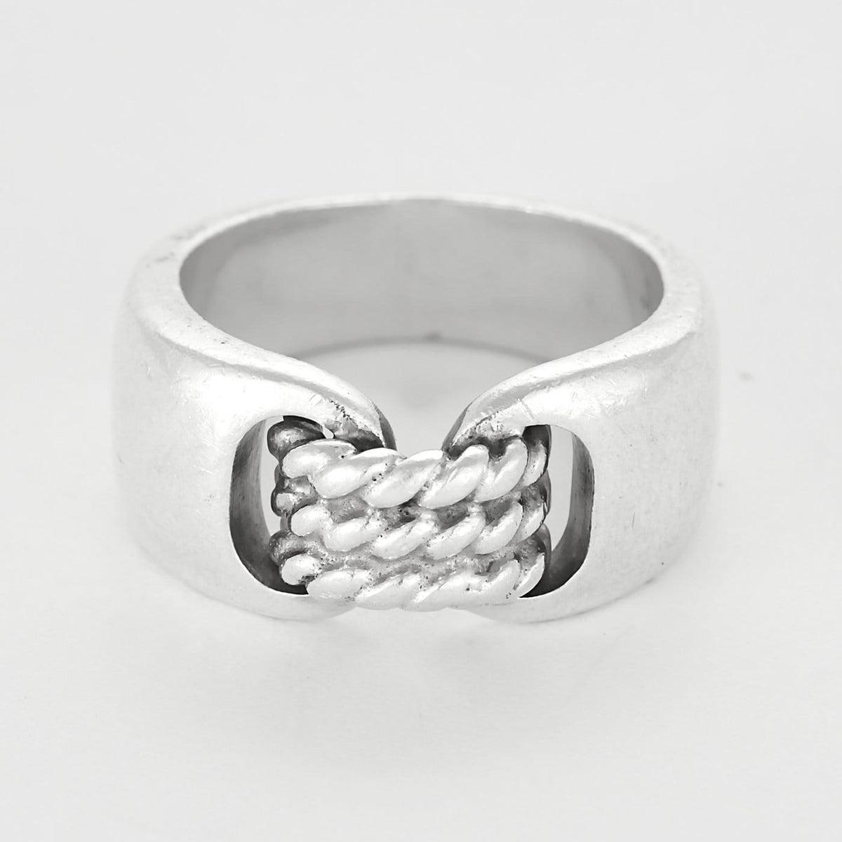 Hermès - Gaëtan de PERCIN - Ring in silver with a twisted rope