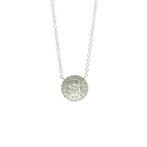Collier Tiffany & Co. Soleste - Collier pendentif rond en platine et diamants 58 Facettes r7sfxwdmek
