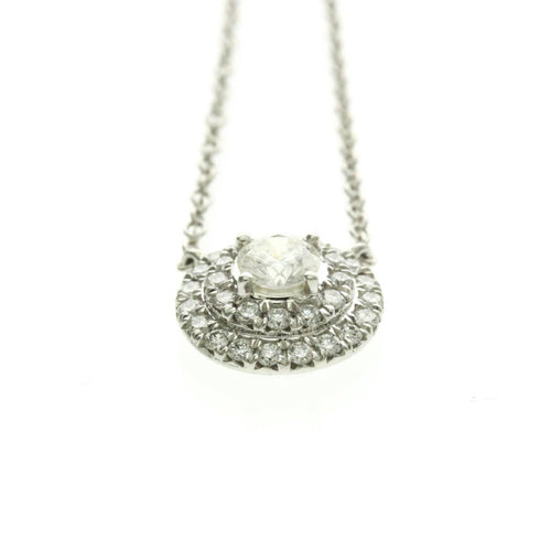 Collier Tiffany & Co. Soleste - Collier pendentif rond en platine et diamants 58 Facettes r7sfxwdmek