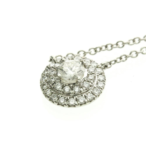 Collier Tiffany & Co. Soleste - Collier pendentif rond en platine et diamants 58 Facettes r7sfxwdmek