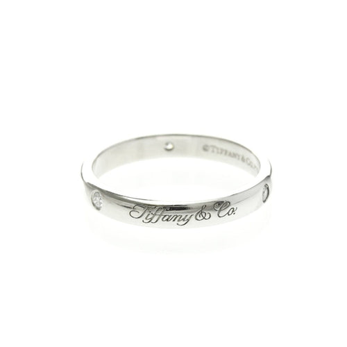 Bague 52 Tiffany & Co. Notes - Alliance en platine et diamants 58 Facettes sbraw0qprv