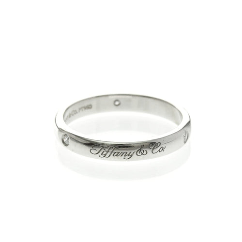 Bague 52 Tiffany & Co. Notes - Alliance en platine et diamants 58 Facettes sbraw0qprv