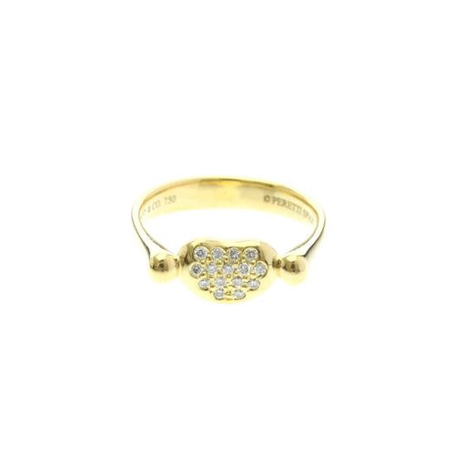 Bague Tiffany & Co. Elsa Peretti - Bague Bean Band en or jaune et diamants 58 Facettes yfwzllbarj