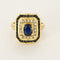 Bague 56 Bague en or jaune, saphirs et diamants 58 Facettes 260072