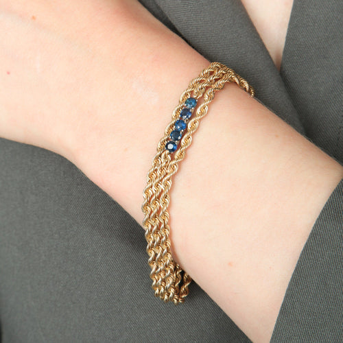 Bracelet Dolce - Bracelet en or jaune saphirs 58 Facettes BO/220028 RIV