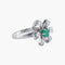 Bague 53 Nœud - Bague en or blanc diamants et émeraude 58 Facettes BO/0300812