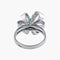 Bague 53 Nœud - Bague en or blanc diamants et émeraude 58 Facettes BO/0300812