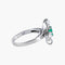 Bague 53 Nœud - Bague en or blanc diamants et émeraude 58 Facettes BO/0300812