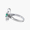 Bague 53 Nœud - Bague en or blanc diamants et émeraude 58 Facettes BO/0300812