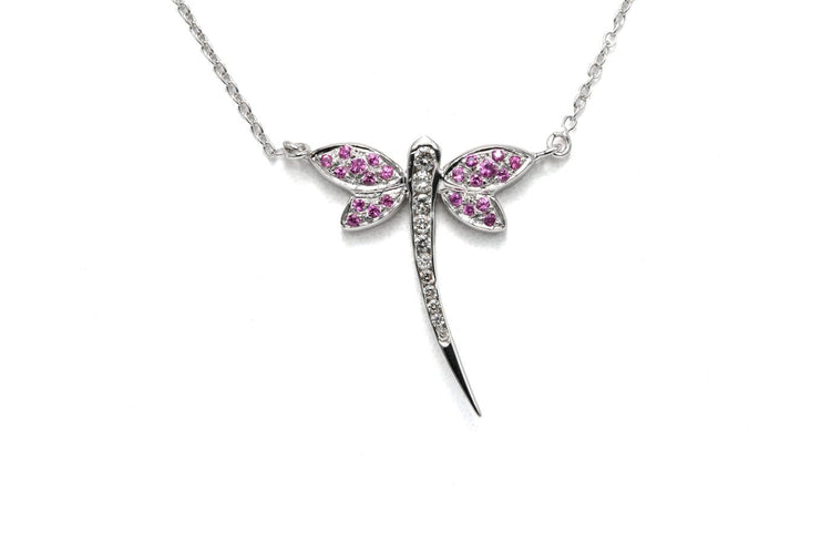 Collier Collier contemporain - Pendentif en or blanc 18 carats, rubis et diamants 58 Facettes 23671