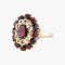 Bague 59 Arabesque - Bague en or jaune 18 carats grenat 58 Facettes BO/220060
