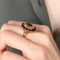 Bague 59 Arabesque - Bague en or jaune 18 carats grenat 58 Facettes BO/220060