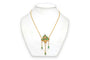 Collier Collier années 50 - Collier en or jaune 18 carats avec émeraudes et perles 58 Facettes 23683